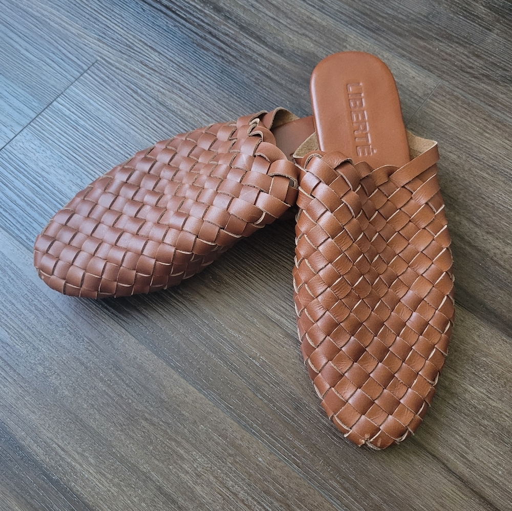 Braided Leather Mules